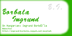 borbala imgrund business card